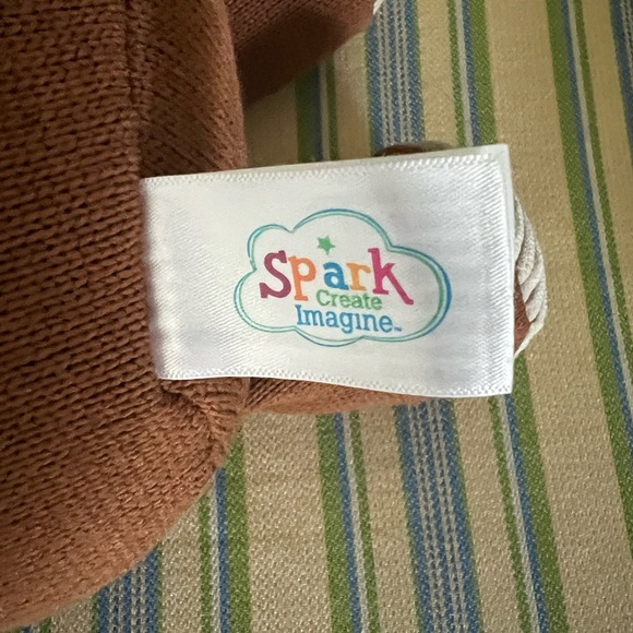 Spark Create Imagine 14” Knit Soft Plush Brown Sloth Stuffed Animal Toy - Picture 3 of 8